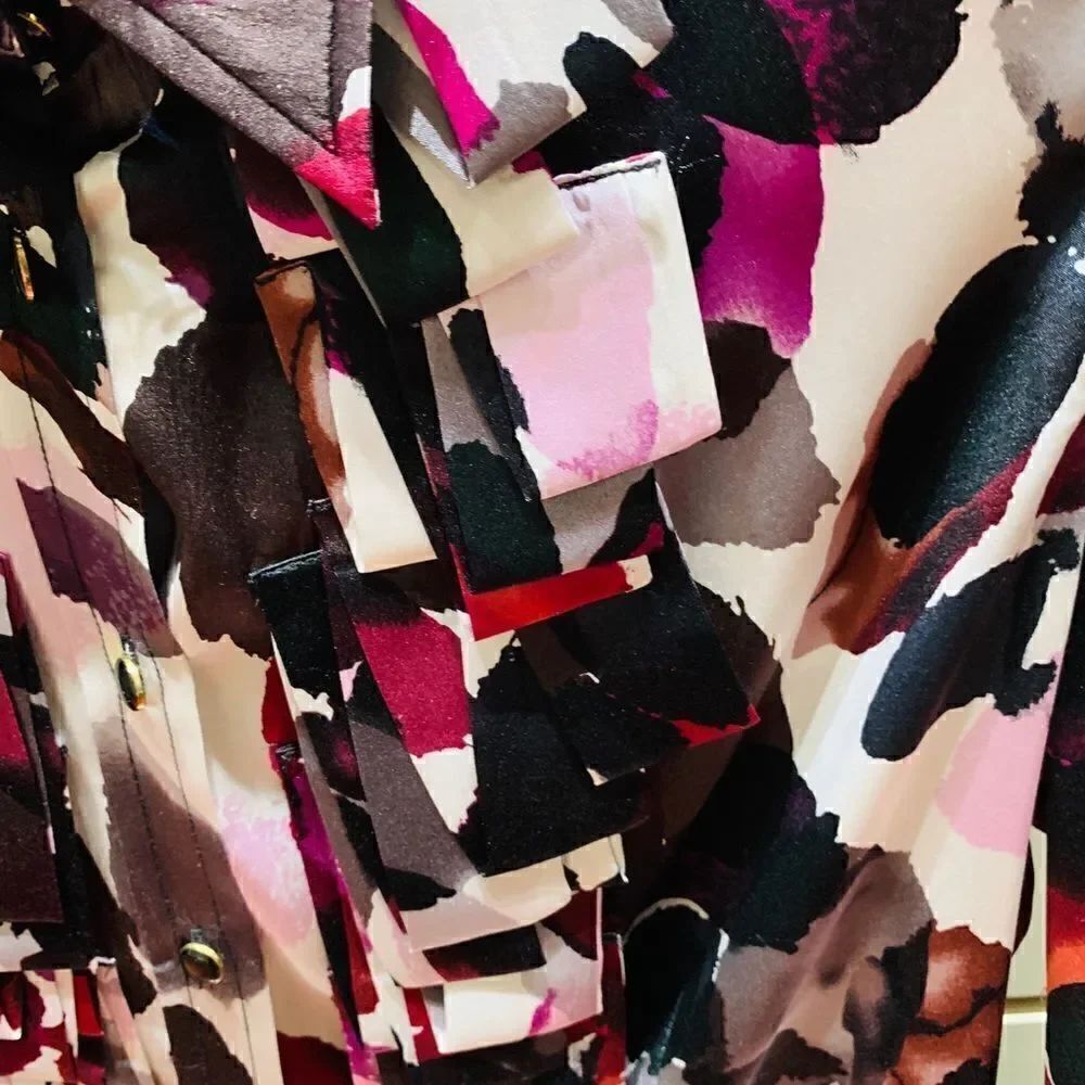 Multi colored satin blouse - Picture 2 of 8